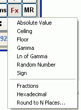 Screenshot of ESBCalc Pro Functions