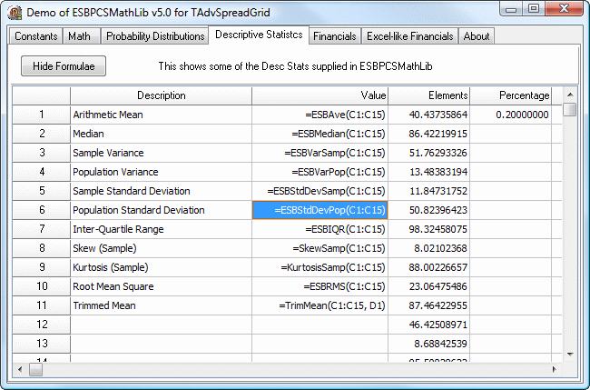 ESBPCSMathLib Screen Shot