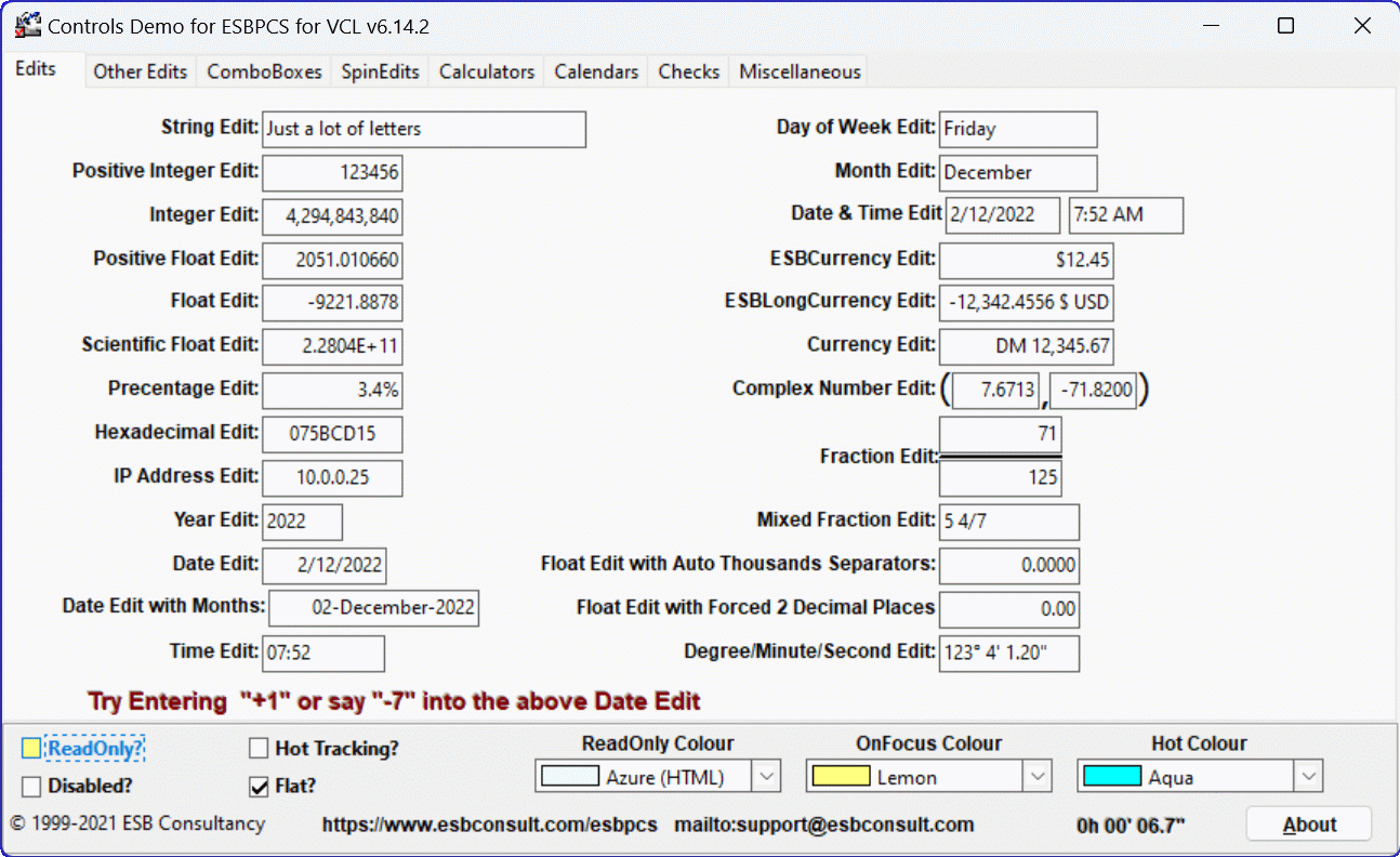 Screenshot of ESBPCS for VCL - Trial