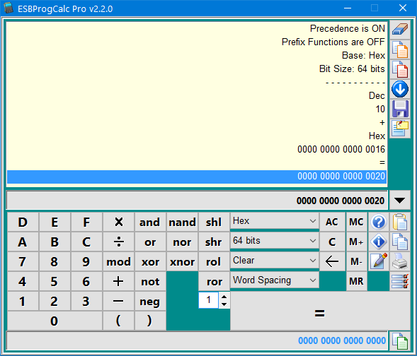 ESBProgCalc Pro ekran görüntüsü